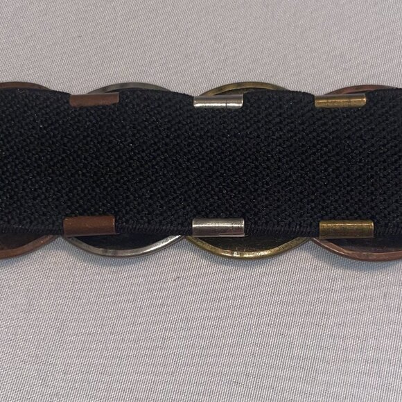 Vintage-Inspired Multi-Tone Disc Statement Belt - Picture 8 of 12